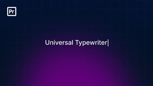 Universal Typewriter for Premiere Pro