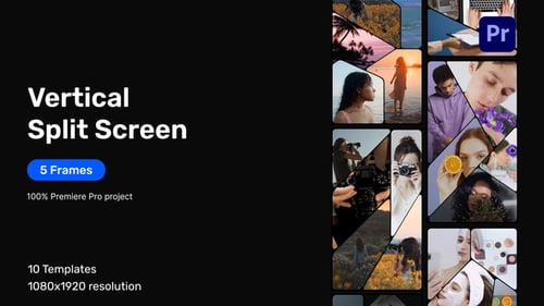 Vertikaler geteilter Bildschirm — 5 Bilder für Premiere Pro