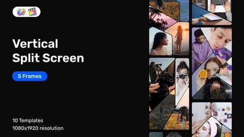 Vertikaler geteilter Bildschirm — 5 Frames für FCPX