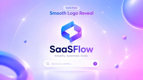 Revelación suave del logotipo al estilo SaaS