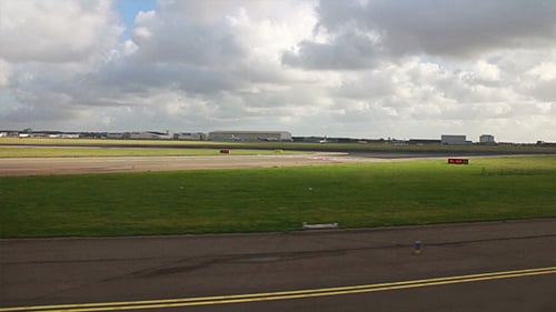 Airplane Taking Off on Runway