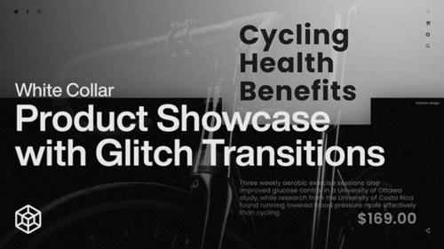 White Collar - Product Showcase with Glitch Transitions