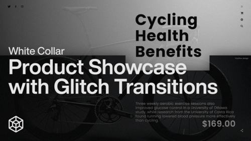 White Collar - Product Showcase with Glitch Transitions