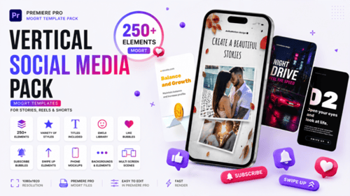 Vertical Social Media Pack MOGRT