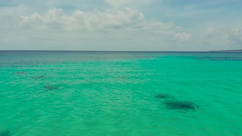 Tropical Landscape with Blue Sea and Lagoon