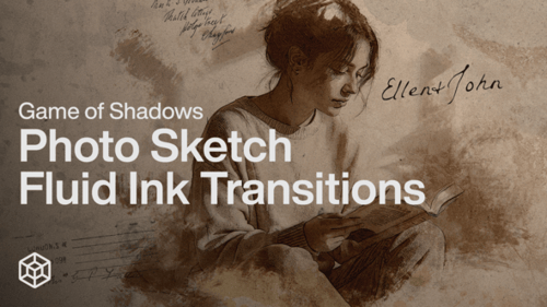 Game of Shadows - Fotoskizze Fluid Ink Transitions