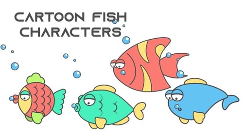 Cartoon-Fisch-Paket