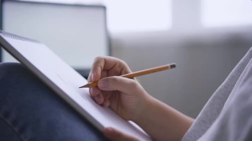 Close Up Drawing Sketch with Pencil and Paper