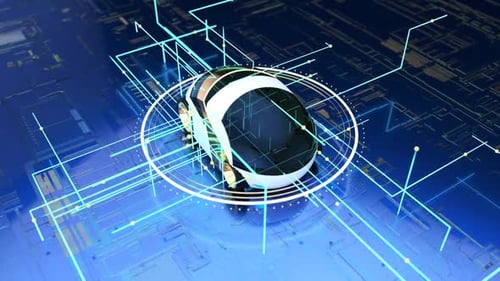 3D concept of a futuristic electric car