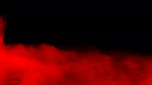 Red Fog Abstract Background on Black