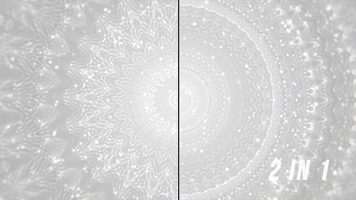 Elegant White Geometric Mandala Pattern Background Loop