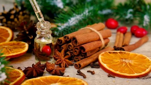 Festive Holiday Spices with Essential Oil Dropper