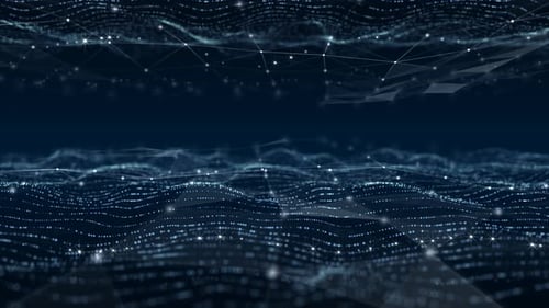 Futuristic Plexus Network Digital Data Flow Background