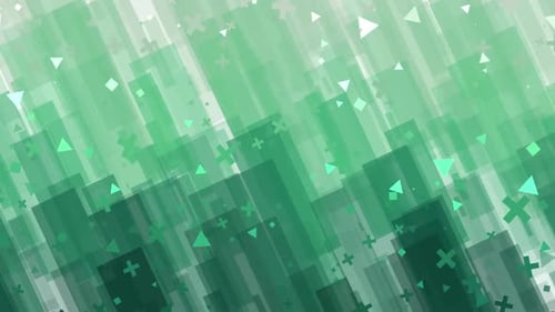 Animated Abstract Geometric Green Background