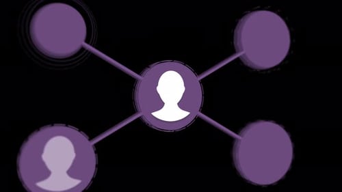 Social Network Connection Expanding Animation Loop