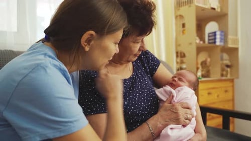 Multi-Generational Family Bonding with Newborn Infant
