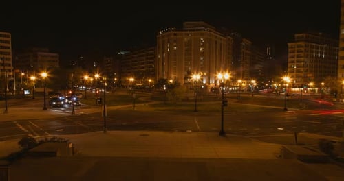 Washington DC Circle At Night B