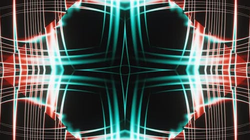 Elegant Abstract Ellipse and Lines Flashing Led Neon Vj Loop Animation