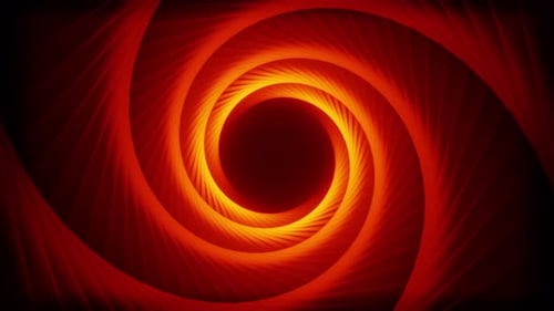 Tunnel in the form of an orange vortex. Looped animation