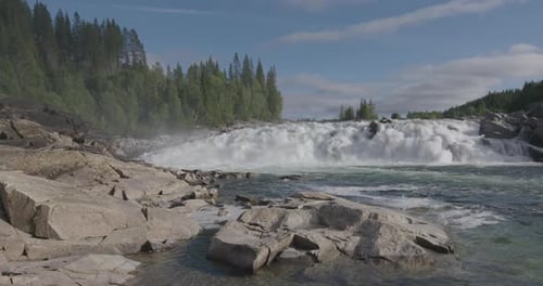 Stromschnellen Wasserfall See Wasser Norwegen Natur