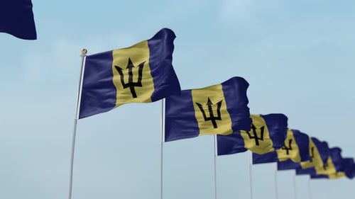 Flaggenreihe von Barbados