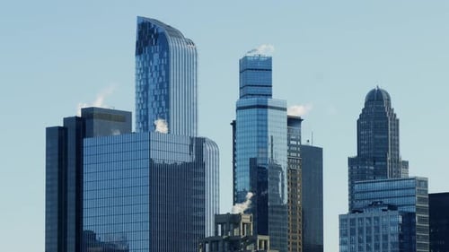 Edificios de la ciudad, distrito empresarial