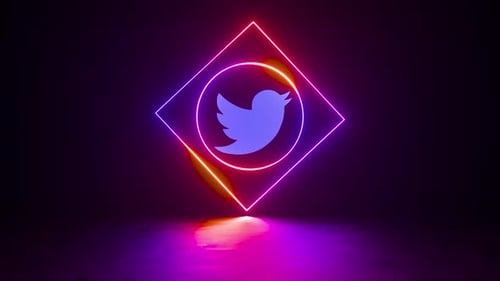 Dynamic Neon Logo Reveal with Geometric Outline