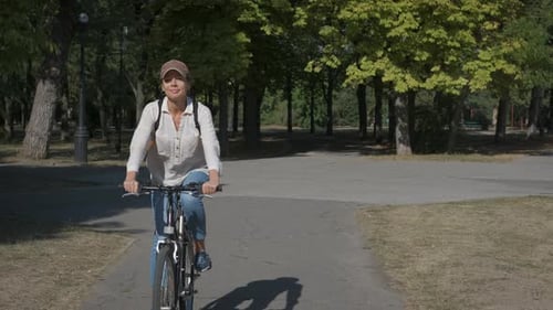 Promenade with a bike.