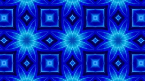 Blue Kaleidoscope Loop 4K 11