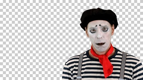 Pantomime gibt vor, in einer Bar betrunken zu sein, Alpha Channel