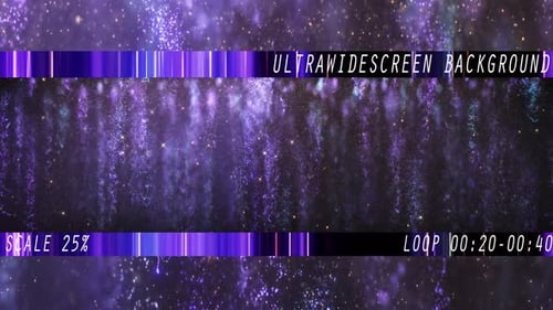 Dynamic Ultrawidescreen Particle Field Background with Fluid Light Trails