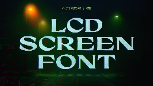 LCD Screen Font | One