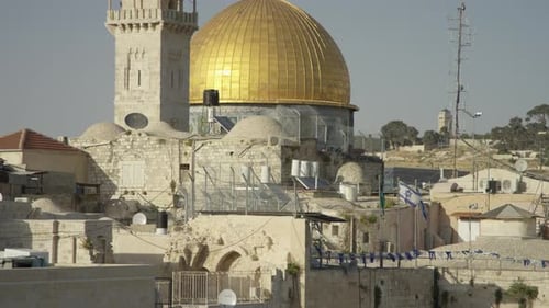 Stone buildings near the Dome of the Rock
