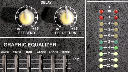 Graphic Equalizer with Lights Displaying Sound Changes