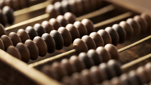 Vintage Wooden Abacus Beads Moving for Business Calculation