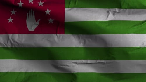 Realistic Abkhazia Flag Waving Animation