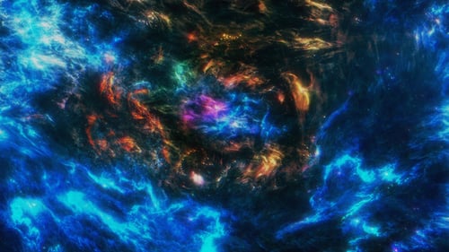 Vibrant Abstract Space Nebula Animated Background