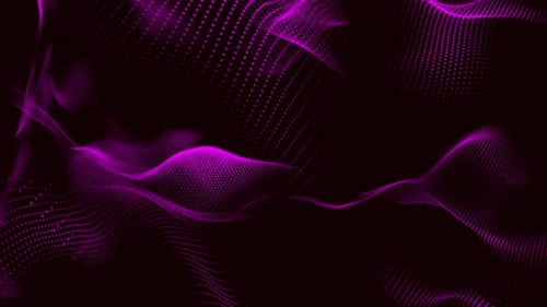 Abstract new digital glowing pink colorful particle wave background