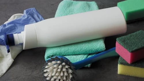 Cleaning products set. Cleaning concept