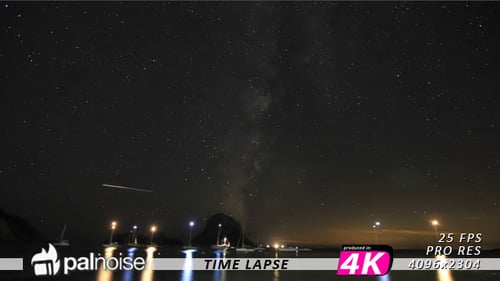 Dark Night Sky Stars Over the Sea