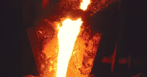 Raum für die Herstellung von Metallprodukten durch Gießen.