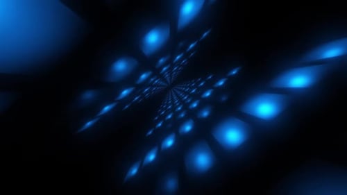 Geometric Digital Light Tunnel Fly Through Loop
