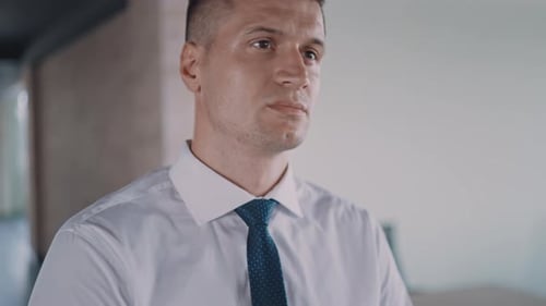 Manager Walks in Office Building