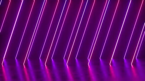 Abstract Diagonal Neon Lines Moving Loop Background