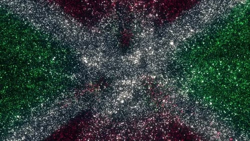 Festive Red Green White Glitter Particles Background Animation