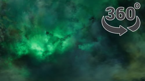 Dunkle Wolken mit Blitzen Panorama 360 VR stereoskopisch