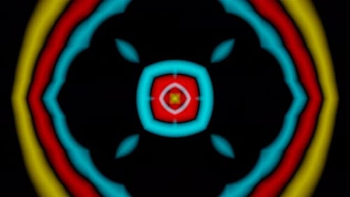 Kaléidoscope VJ Loop sur fond clair abstrait