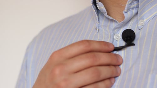 Attaching a Lapel Microphone to a Shirt