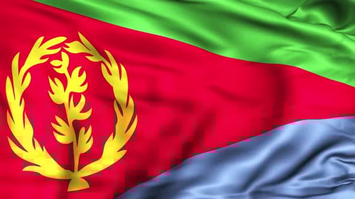 Realistic Eritrea National Flag Waving Loop