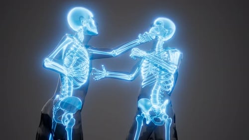 Combattre des hommes aux os visibles